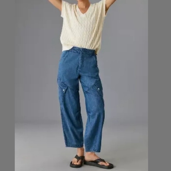 Pilcro Denim - Pilcro Wide-Leg Flare Jeans in Blue